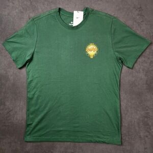 Nike Shirt Mens Large Green Basketball Graphic Tee‎ Short Sleeve Cotton Crew New